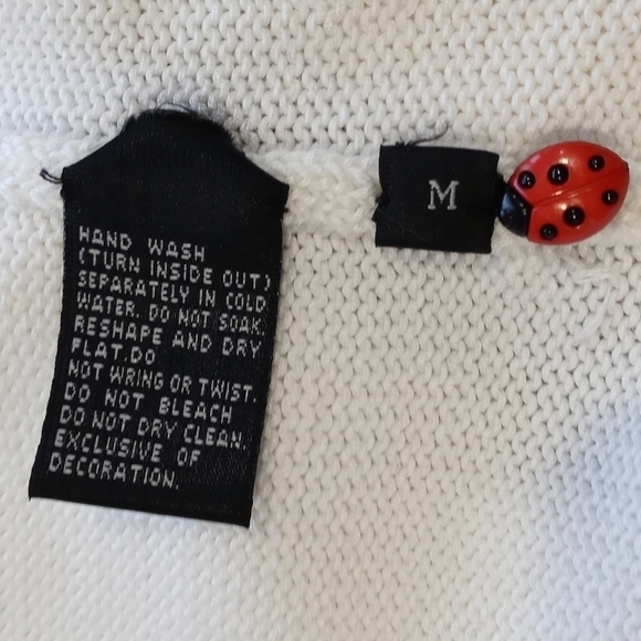 Embroidered jacket medium Christina rotelli. Beautiful ladybugs bees butterflies - Picture 13 of 14